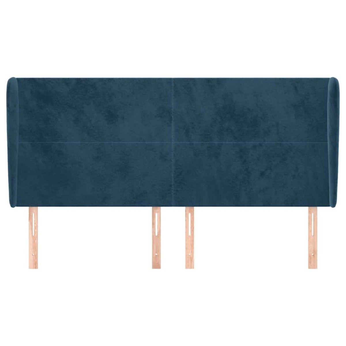 vidaXL Κεφαλάρι με Πτερύγια Σκούρο Μπλε 163x23x118/128 εκ. Βελούδινο