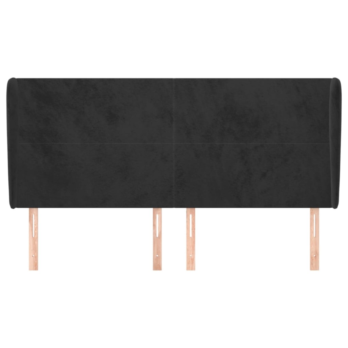 vidaXL Κεφαλάρι με Πτερύγια Μαύρο 183x23x118/128 εκ. Βελούδινο