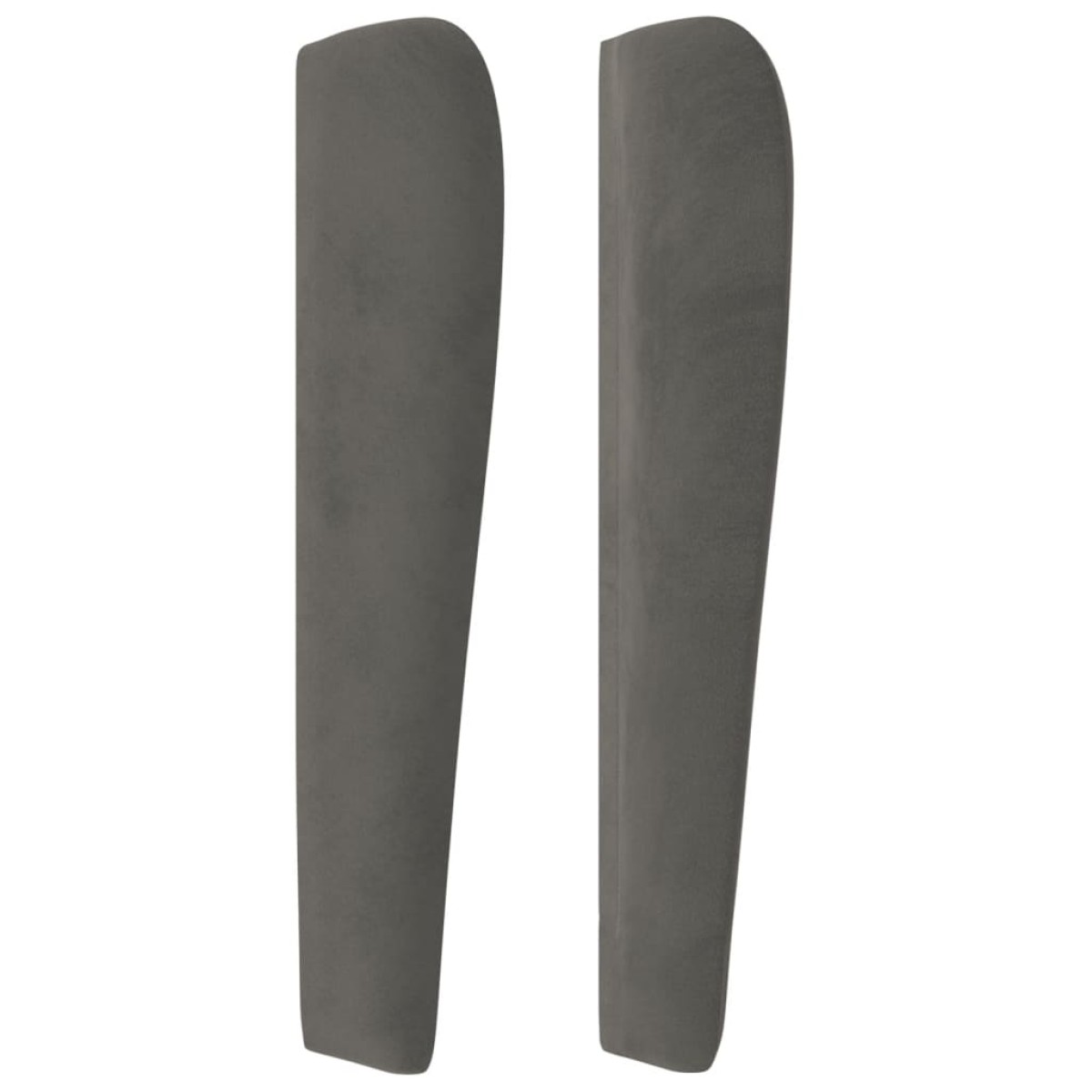 vidaXL Κεφαλάρι με Πτερύγια Σκούρο Γκρι 203x23x118/128 εκ. Βελούδινο
