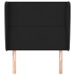 vidaXL Κεφαλάρι με Πτερύγια Μαύρο 103x23x118/128 εκ. Συνθετικό Δέρμα