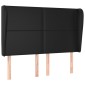 vidaXL Κεφαλάρι με Πτερύγια Μαύρο 147x23x118/128 εκ. Συνθ. Δέρμα