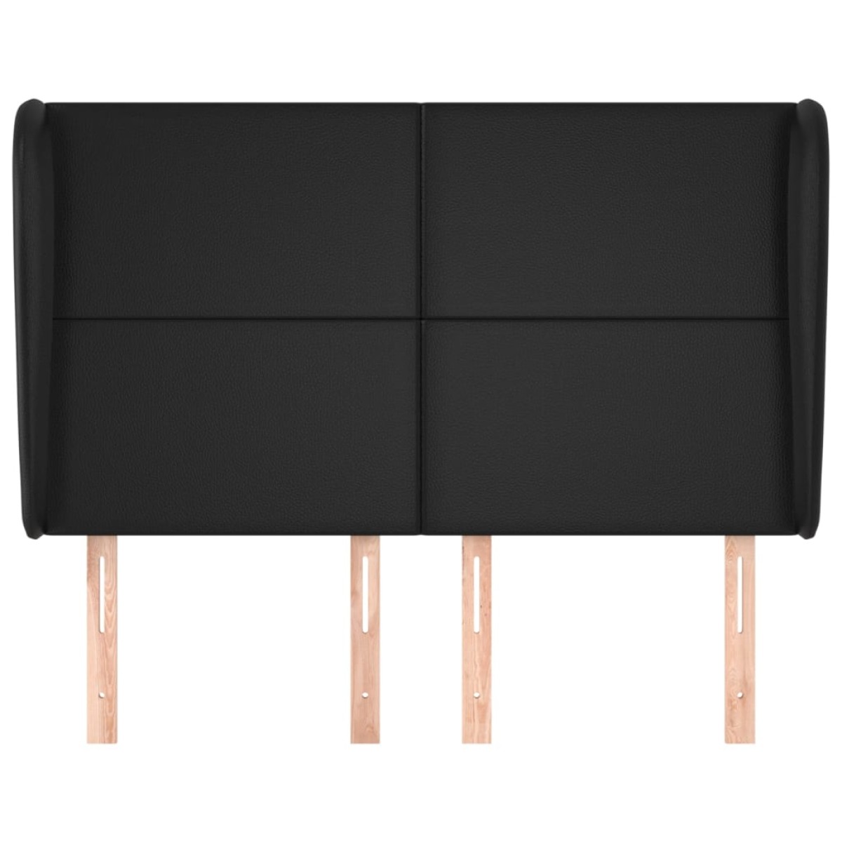 vidaXL Κεφαλάρι με Πτερύγια Μαύρο 147x23x118/128 εκ. Συνθ. Δέρμα