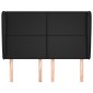 vidaXL Κεφαλάρι με Πτερύγια Μαύρο 147x23x118/128 εκ. Συνθ. Δέρμα