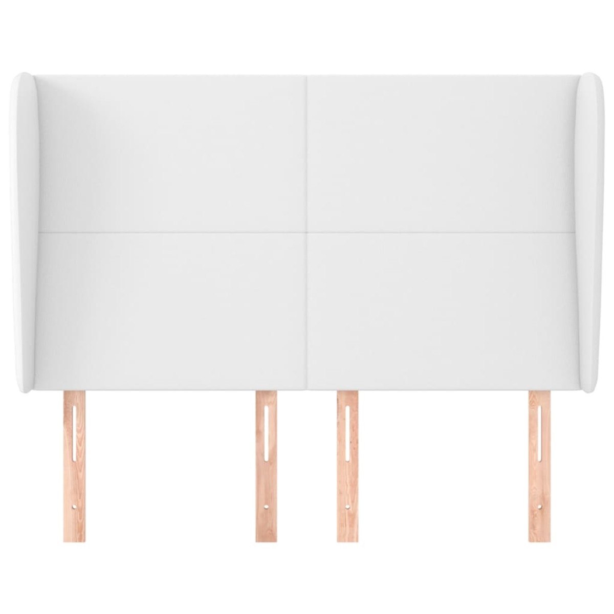 vidaXL Κεφαλάρι με Πτερύγια Λευκό 147x23x118/128 εκ. Συνθετικό Δέρμα