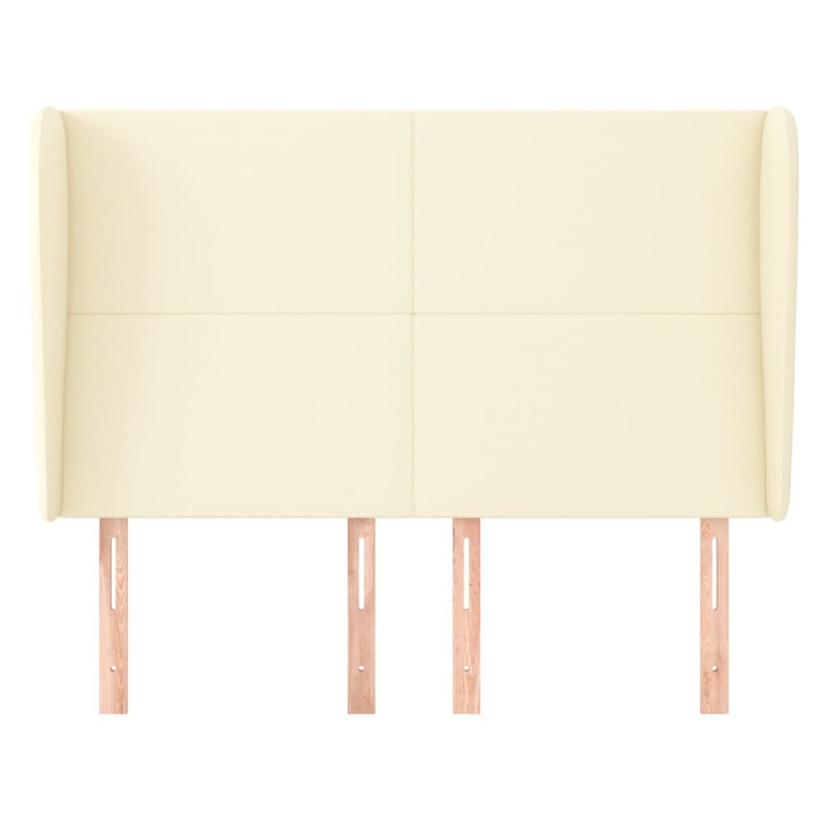 vidaXL Κεφαλάρι με Πτερύγια Κρεμ 147x23x118/128 εκ. Συνθετικό Δέρμα