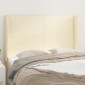 vidaXL Κεφαλάρι με Πτερύγια Κρεμ 147x23x118/128 εκ. Συνθετικό Δέρμα