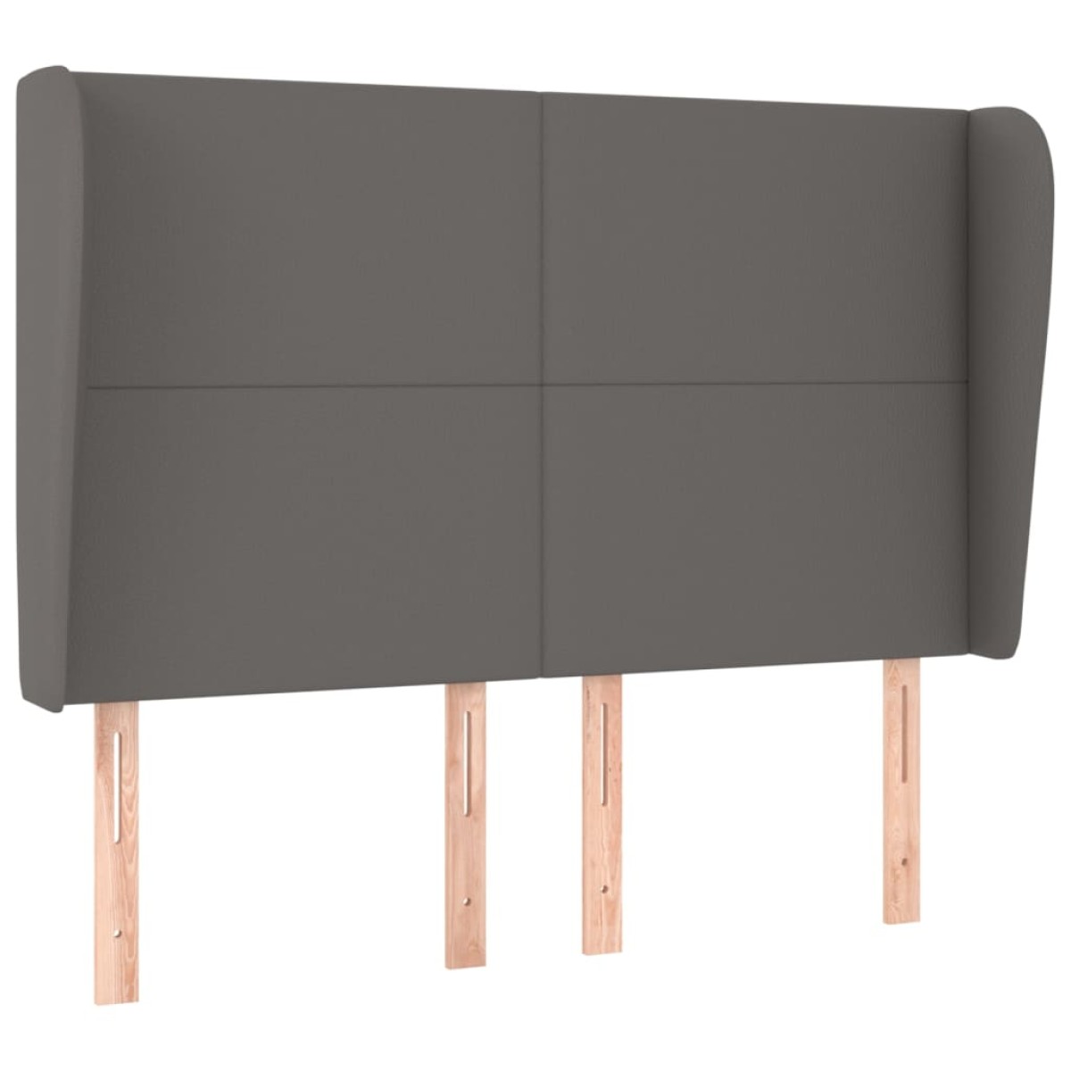 vidaXL Κεφαλάρι με Πτερύγια Γκρι 147x23x118/128 εκ. Συνθετικό Δέρμα