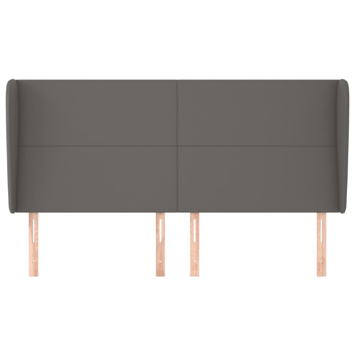 vidaXL Κεφαλάρι με Πτερύγια Γκρι 183x23x118/128 εκ.Συνθετικό Δέρμα