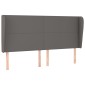 vidaXL Κεφαλάρι με Πτερύγια Γκρι 203x23x118/128 εκ. Συνθετικό Δέρμα