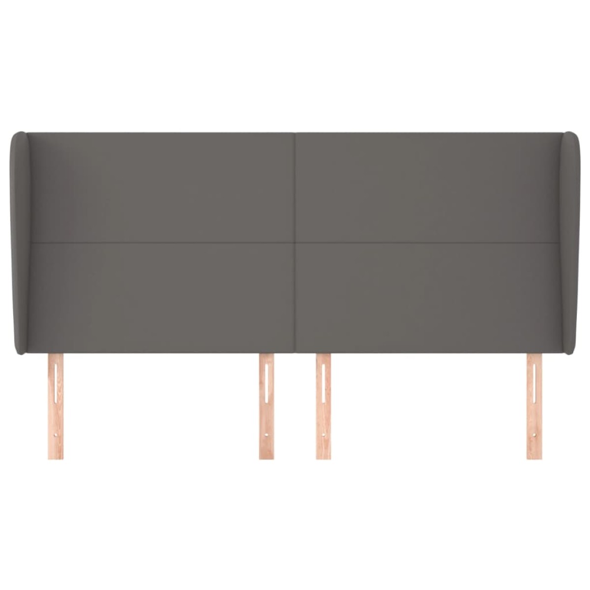 vidaXL Κεφαλάρι με Πτερύγια Γκρι 203x23x118/128 εκ. Συνθετικό Δέρμα