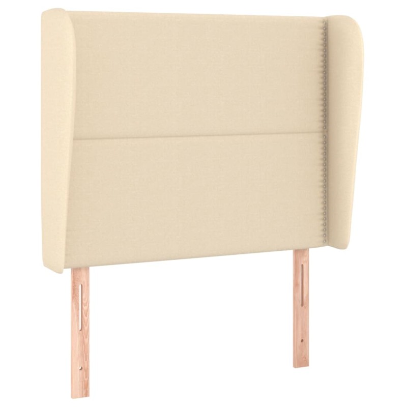 vidaXL Κεφαλάρι με Πτερύγια Κρεμ 93 x 23 x 118/128 εκ. Υφασμάτινο