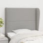 vidaXL Κεφαλάρι με Πτερύγια Ανοιχτό Γκρι 103x23x118/128 εκ. Υφασμάτινο