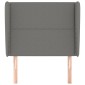 vidaXL Κεφαλάρι με Πτερύγια Σκούρο Γκρι 103x23x118/128 εκ. Υφασμάτινο