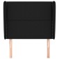 vidaXL Κεφαλάρι με Πτερύγια Μαύρο 103x23x118/128 εκ. Υφασμάτινο
