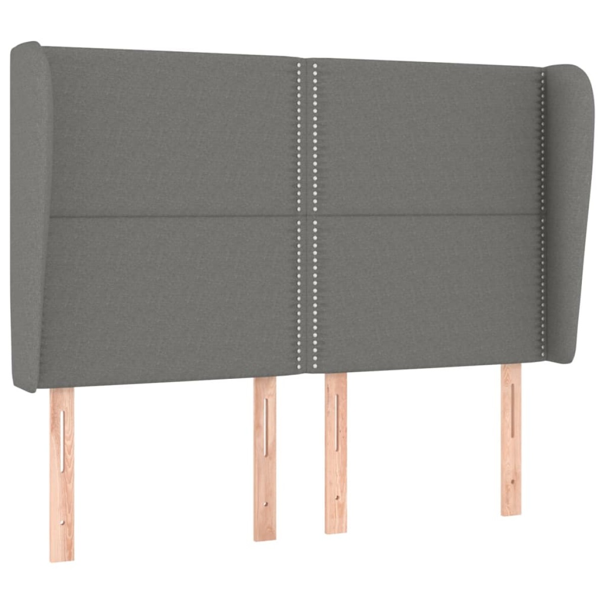vidaXL Κεφαλάρι με Πτερύγια Σκούρο Γκρι 147x23x118/128 εκ. Υφασμάτινο