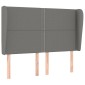vidaXL Κεφαλάρι με Πτερύγια Σκούρο Γκρι 147x23x118/128 εκ. Υφασμάτινο