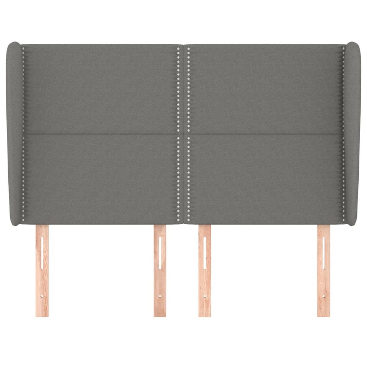 vidaXL Κεφαλάρι με Πτερύγια Σκούρο Γκρι 147x23x118/128 εκ. Υφασμάτινο