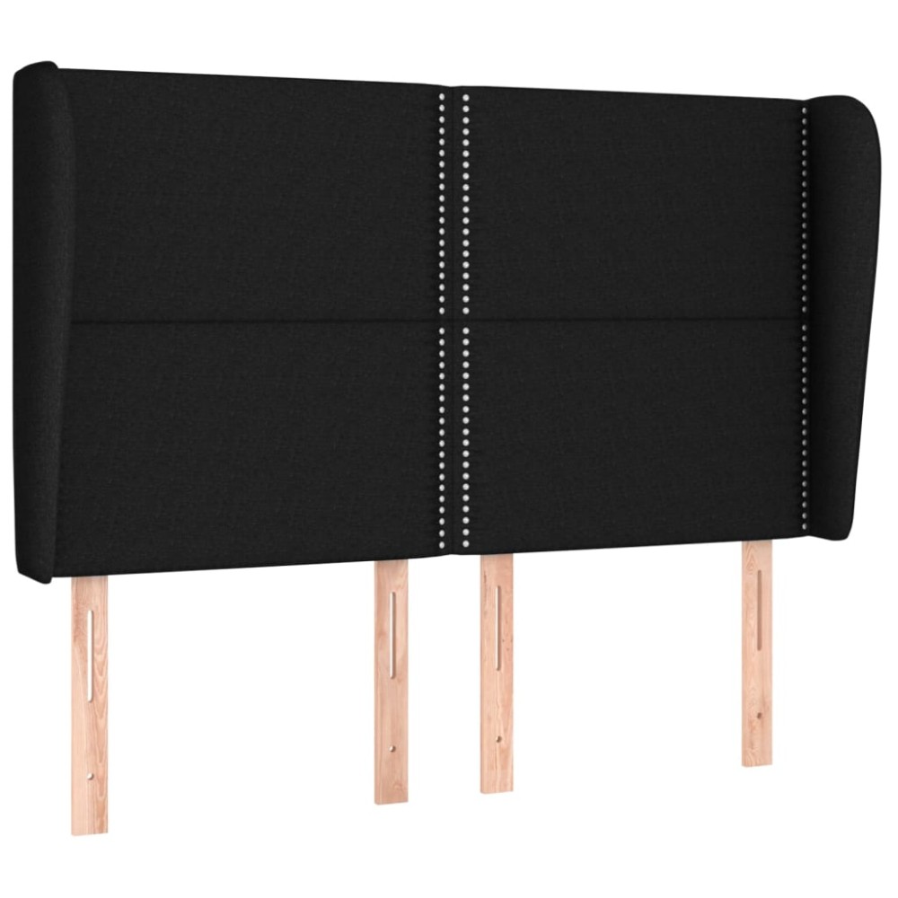 vidaXL Κεφαλάρι με Πτερύγια Μαύρο 147x23x118/128 εκ. Υφασμάτινο