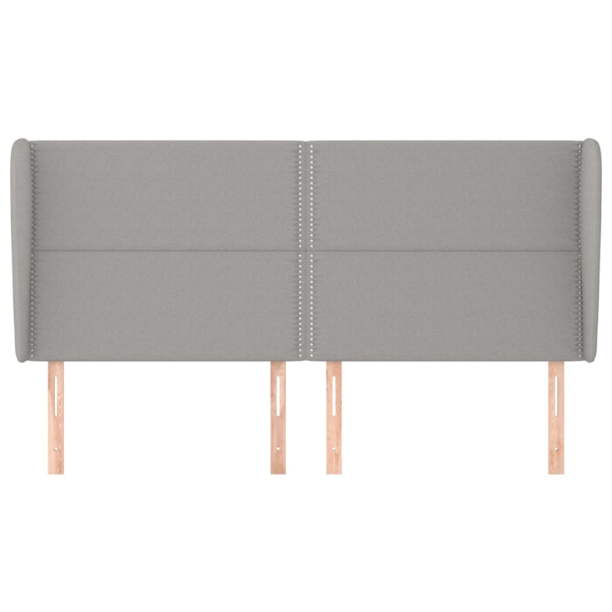 vidaXL Κεφαλάρι με Πτερύγια Ανοιχτό Γκρι 203x23x118/128 εκ. Υφασμάτινο