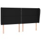 vidaXL Κεφαλάρι με Πτερύγια Μαύρο 203x23x118/128 εκ. Υφασμάτινο