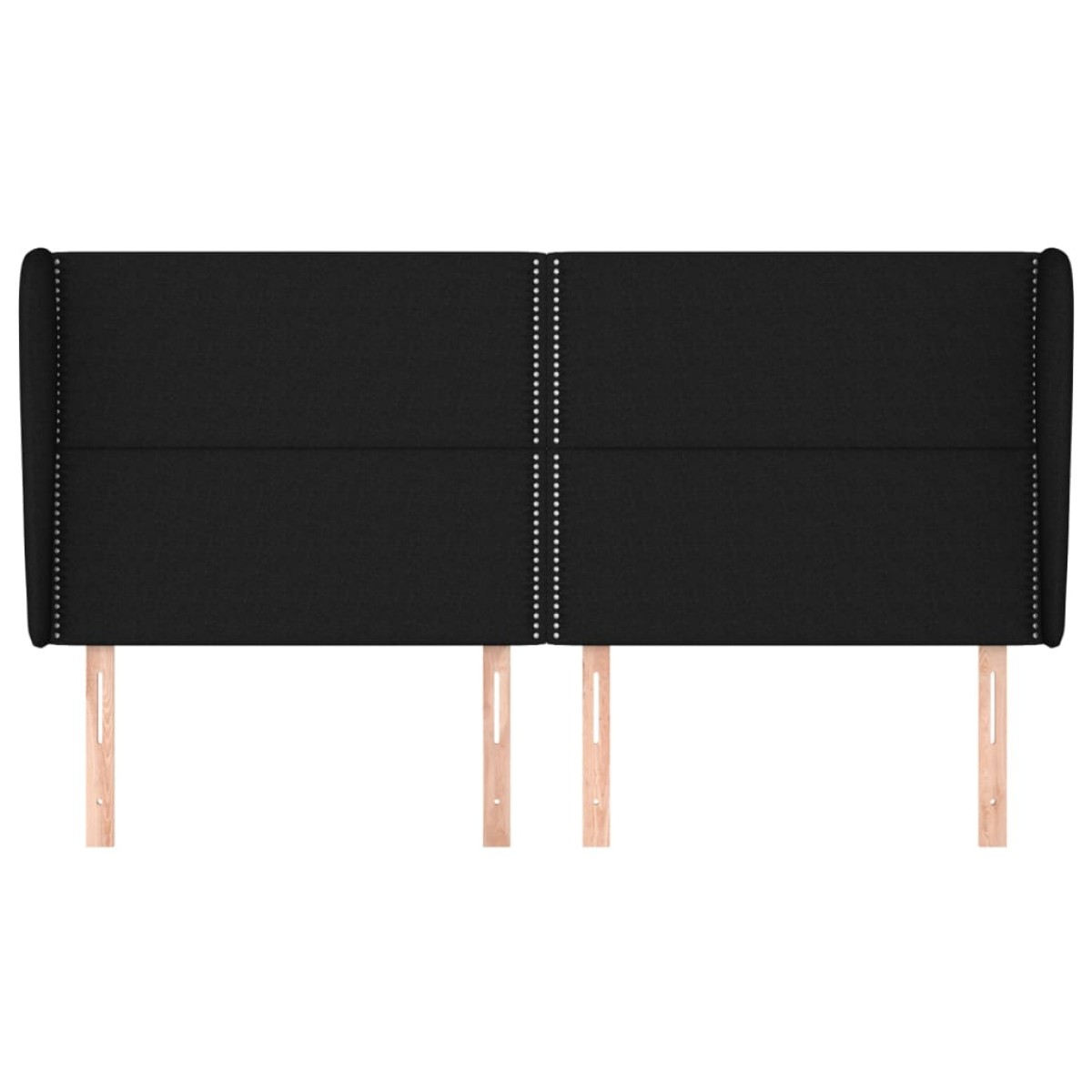 vidaXL Κεφαλάρι με Πτερύγια Μαύρο 203x23x118/128 εκ. Υφασμάτινο