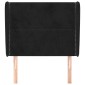 vidaXL Κεφαλάρι με Πτερύγια Μαύρο 93 x 23 x 118/128 εκ. Βελούδινο