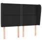 vidaXL Κεφαλάρι με Πτερύγια Μαύρο 147x23x118/128 εκ. Συνθ. Δέρμα