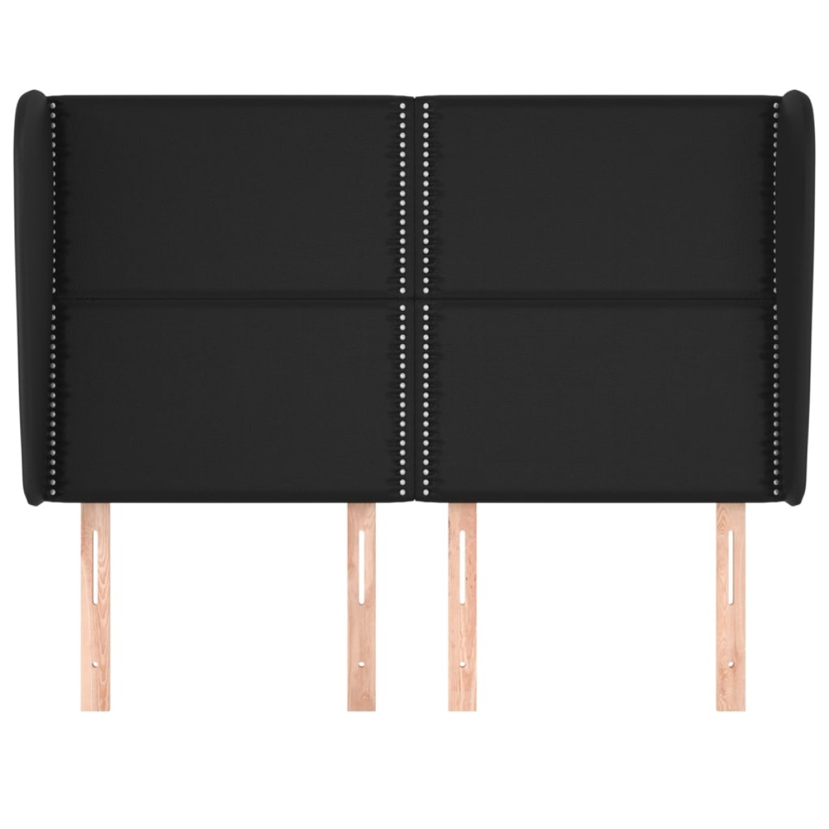 vidaXL Κεφαλάρι με Πτερύγια Μαύρο 147x23x118/128 εκ. Συνθ. Δέρμα