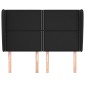 vidaXL Κεφαλάρι με Πτερύγια Μαύρο 147x23x118/128 εκ. Συνθ. Δέρμα