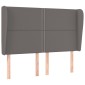 vidaXL Κεφαλάρι με Πτερύγια Γκρι 147x23x118/128 εκ. Συνθετικό Δέρμα