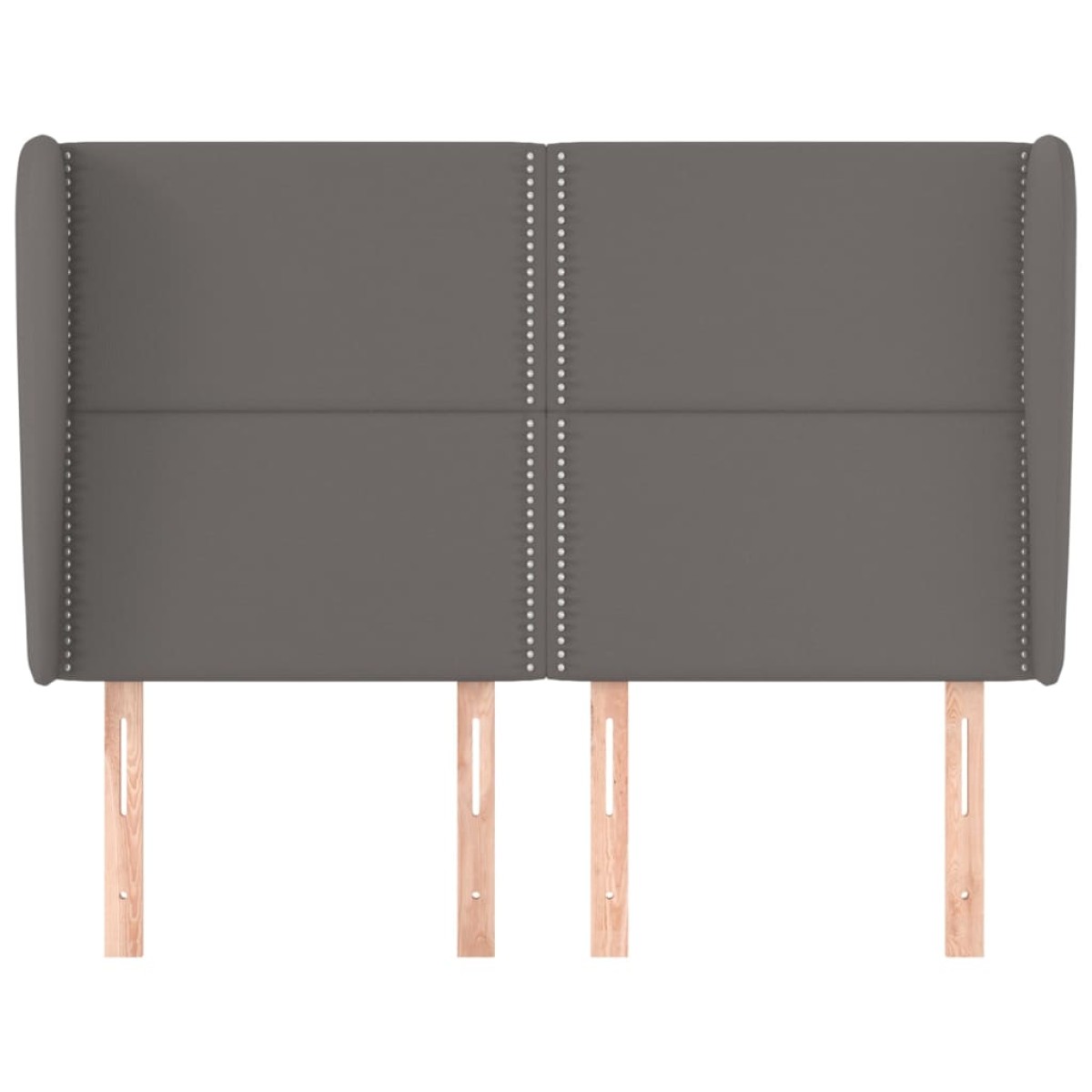 vidaXL Κεφαλάρι με Πτερύγια Γκρι 147x23x118/128 εκ. Συνθετικό Δέρμα