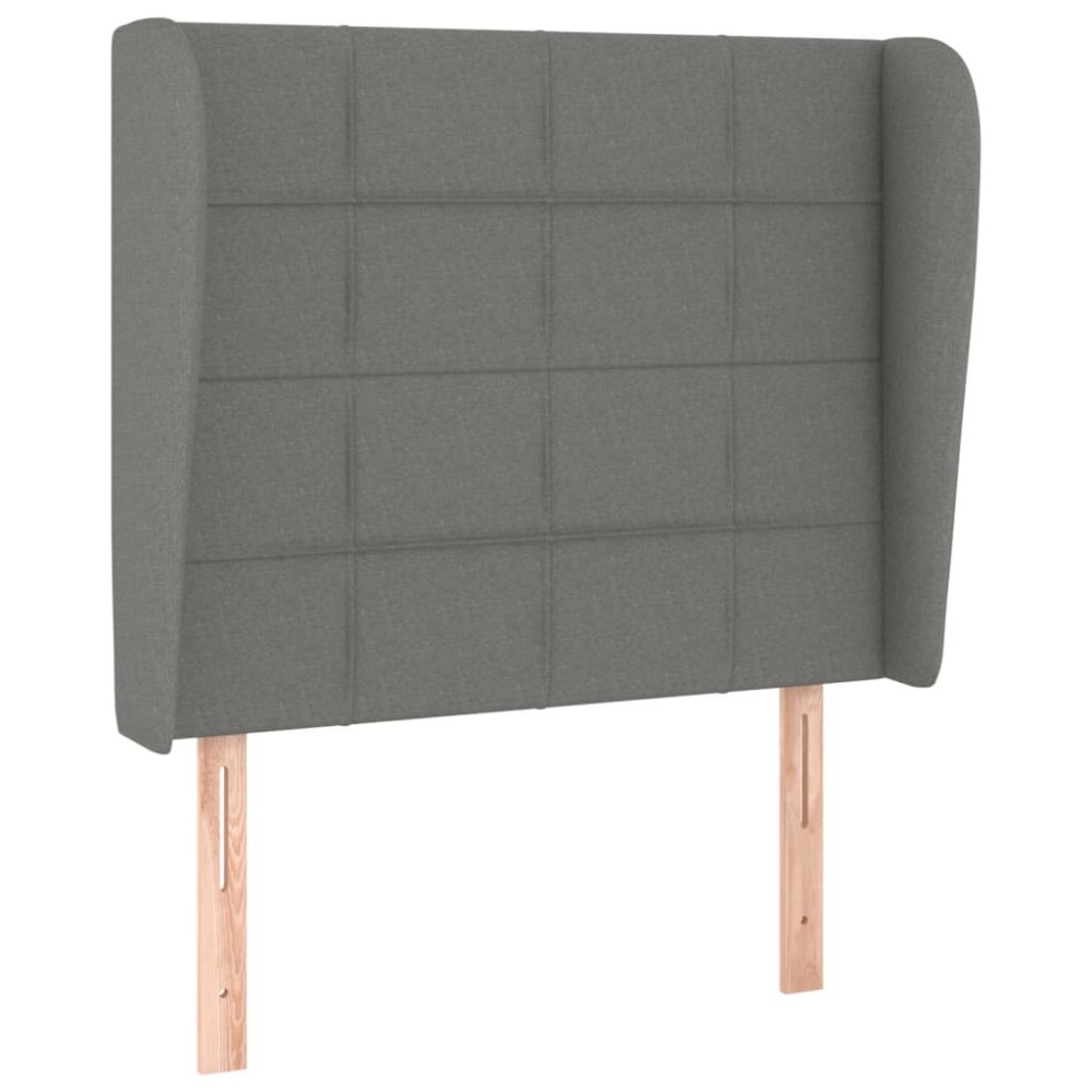 vidaXL Κεφαλάρι με Πτερύγια Σκούρο Γκρι 83x23x118/128 εκ. Υφασμάτινο