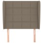 vidaXL Κεφαλάρι με Πτερύγια Taupe 83x23x118/128 εκ. Υφασμάτινο