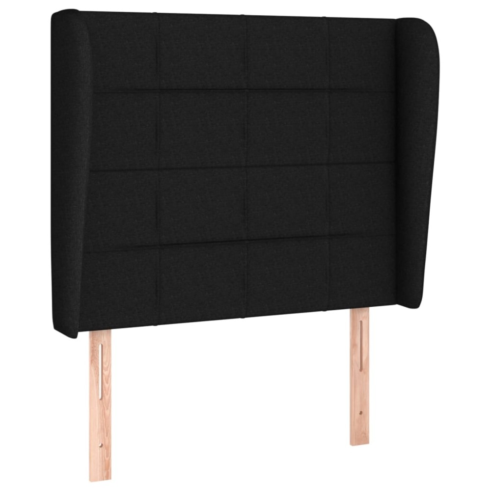 vidaXL Κεφαλάρι με Πτερύγια Μαύρο 93 x 23 x 118/128 εκ. Υφασμάτινο