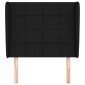 vidaXL Κεφαλάρι με Πτερύγια Μαύρο 93 x 23 x 118/128 εκ. Υφασμάτινο