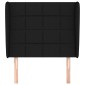 vidaXL Κεφαλάρι με Πτερύγια Μαύρο 103x23x118/128 εκ. Υφασμάτινο