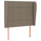vidaXL Κεφαλάρι με Πτερύγια Taupe 103x23x118/128 εκ. Υφασμάτινο