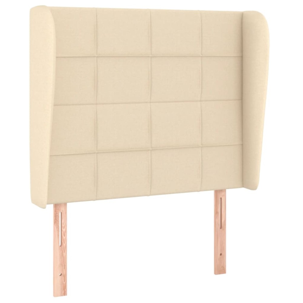 vidaXL Κεφαλάρι με Πτερύγια Κρεμ 103x23x118/128 εκ. Υφασμάτινο