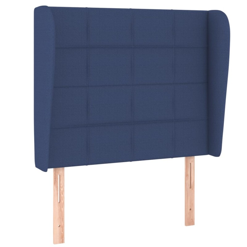 vidaXL Κεφαλάρι με Πτερύγια Μπλε 103x23x118/128 εκ. Υφασμάτινο
