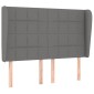 vidaXL Κεφαλάρι με Πτερύγια Σκούρο Γκρι 147x23x118/128 εκ. Υφασμάτινο
