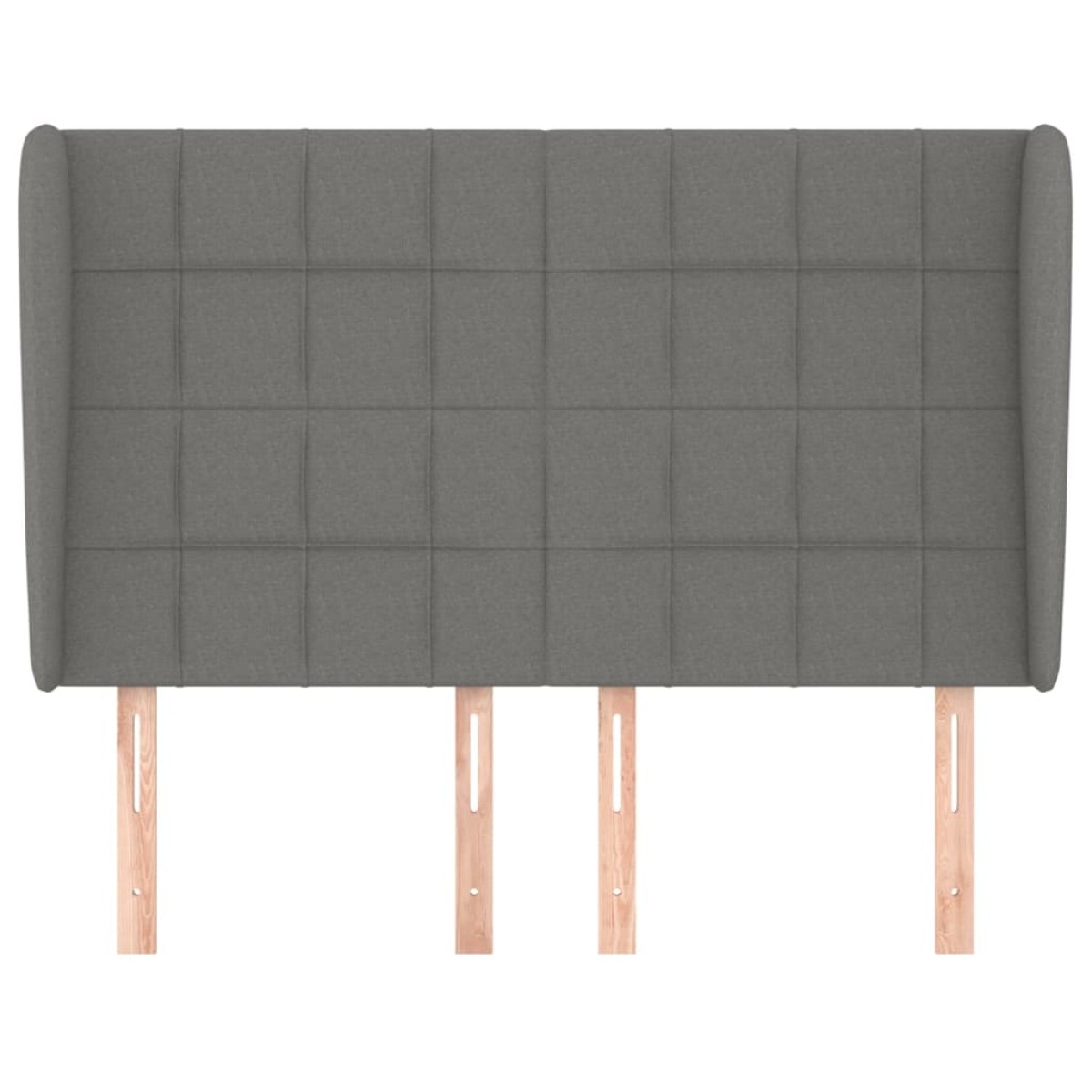 vidaXL Κεφαλάρι με Πτερύγια Σκούρο Γκρι 147x23x118/128 εκ. Υφασμάτινο