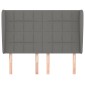 vidaXL Κεφαλάρι με Πτερύγια Σκούρο Γκρι 147x23x118/128 εκ. Υφασμάτινο