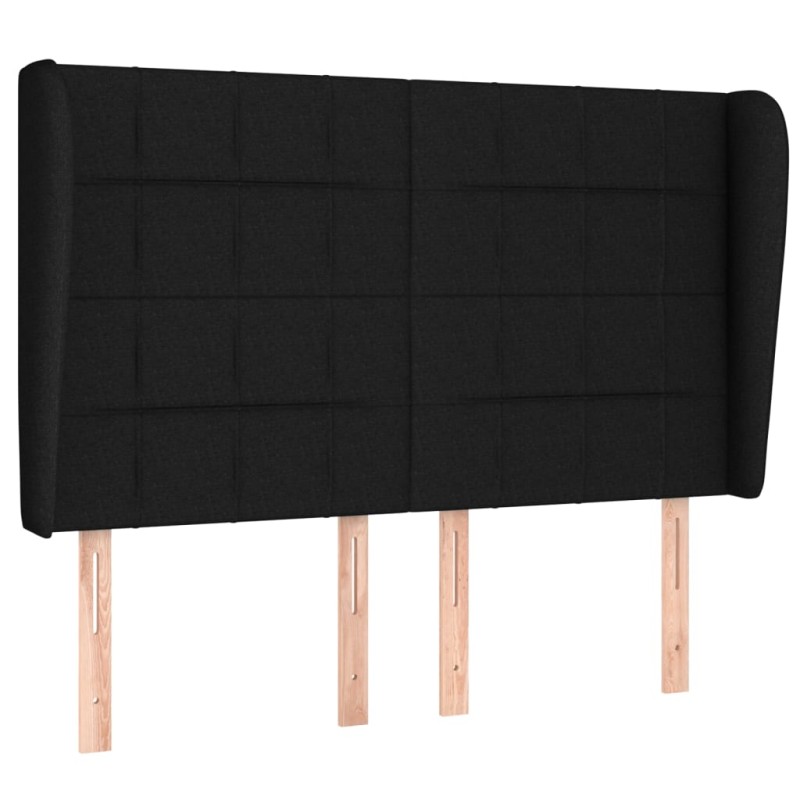 vidaXL Κεφαλάρι με Πτερύγια Μαύρο 147x23x118/128 εκ. Υφασμάτινο