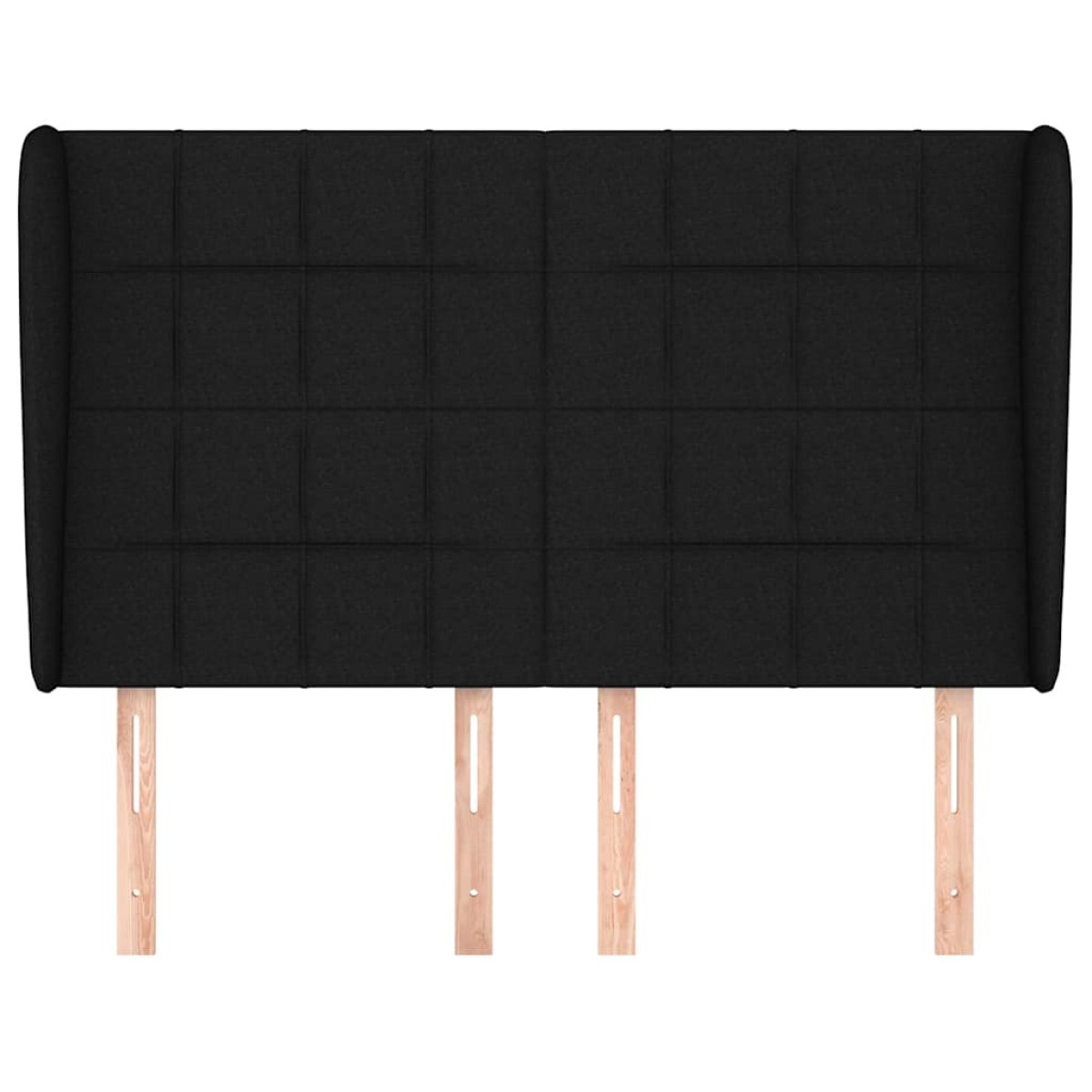 vidaXL Κεφαλάρι με Πτερύγια Μαύρο 147x23x118/128 εκ. Υφασμάτινο