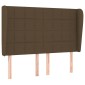 vidaXL Κεφαλάρι με Πτερύγια Σκούρο Καφέ 147x23x118/128 εκ.Υφασμάτινο