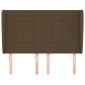 vidaXL Κεφαλάρι με Πτερύγια Σκούρο Καφέ 147x23x118/128 εκ.Υφασμάτινο