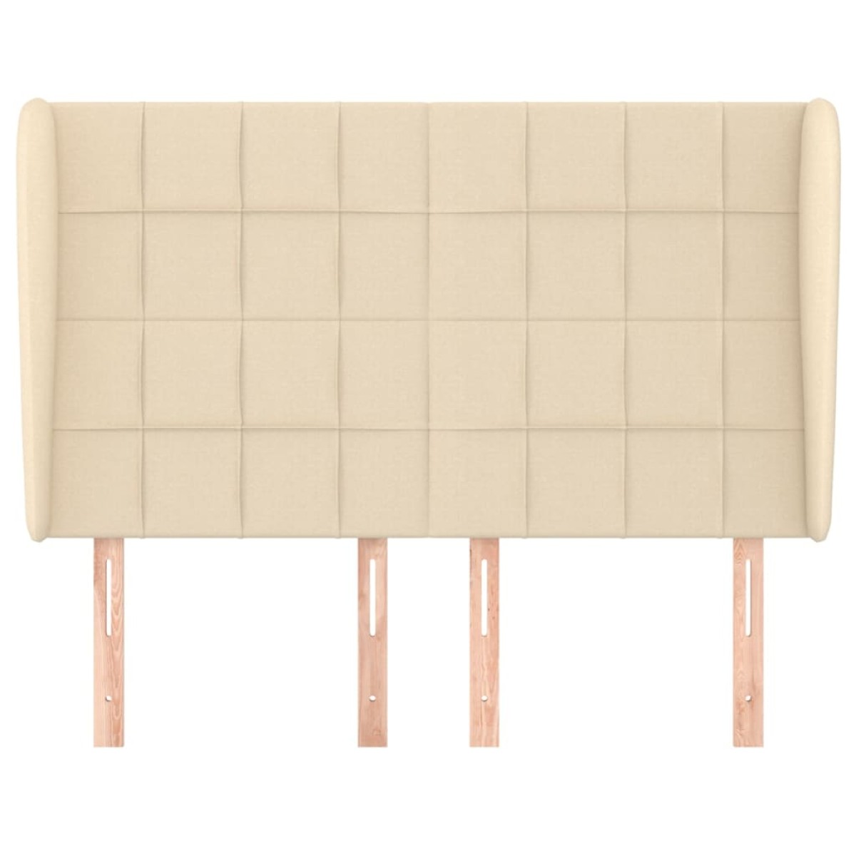 vidaXL Κεφαλάρι με Πτερύγια Κρεμ 147x23x118/128 εκ. Υφασμάτινο