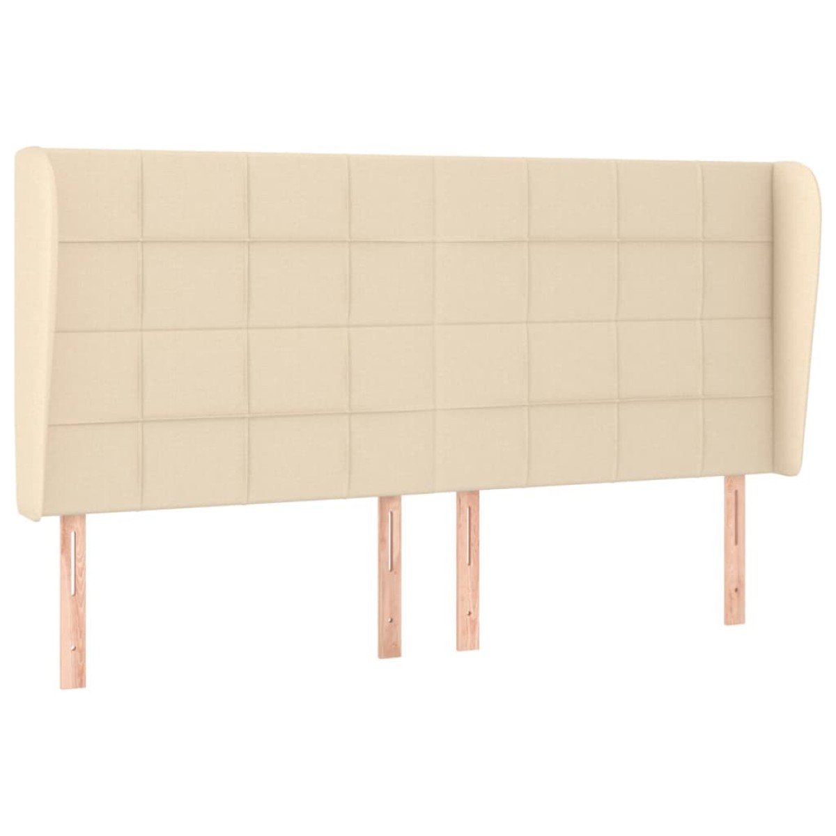 vidaXL Κεφαλάρι με Πτερύγια Κρεμ 163x23x118/128 εκ. Υφασμάτινο