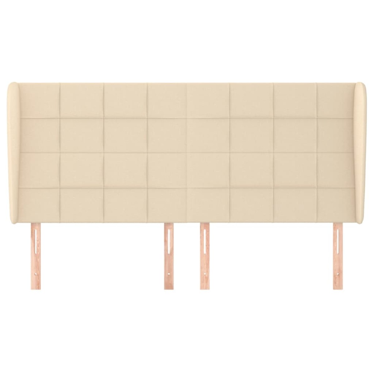 vidaXL Κεφαλάρι με Πτερύγια Κρεμ 163x23x118/128 εκ. Υφασμάτινο