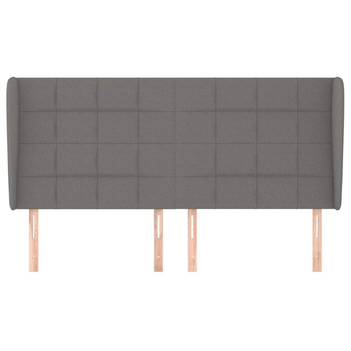 vidaXL Κεφαλάρι με Πτερύγια Σκούρο Γκρι 183x23x118/128 εκ. Υφασμάτινο